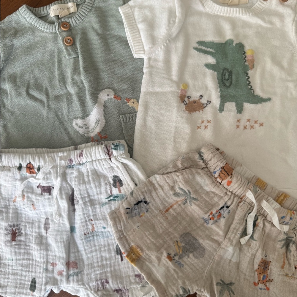 Kids Matching Set with Animal Prints